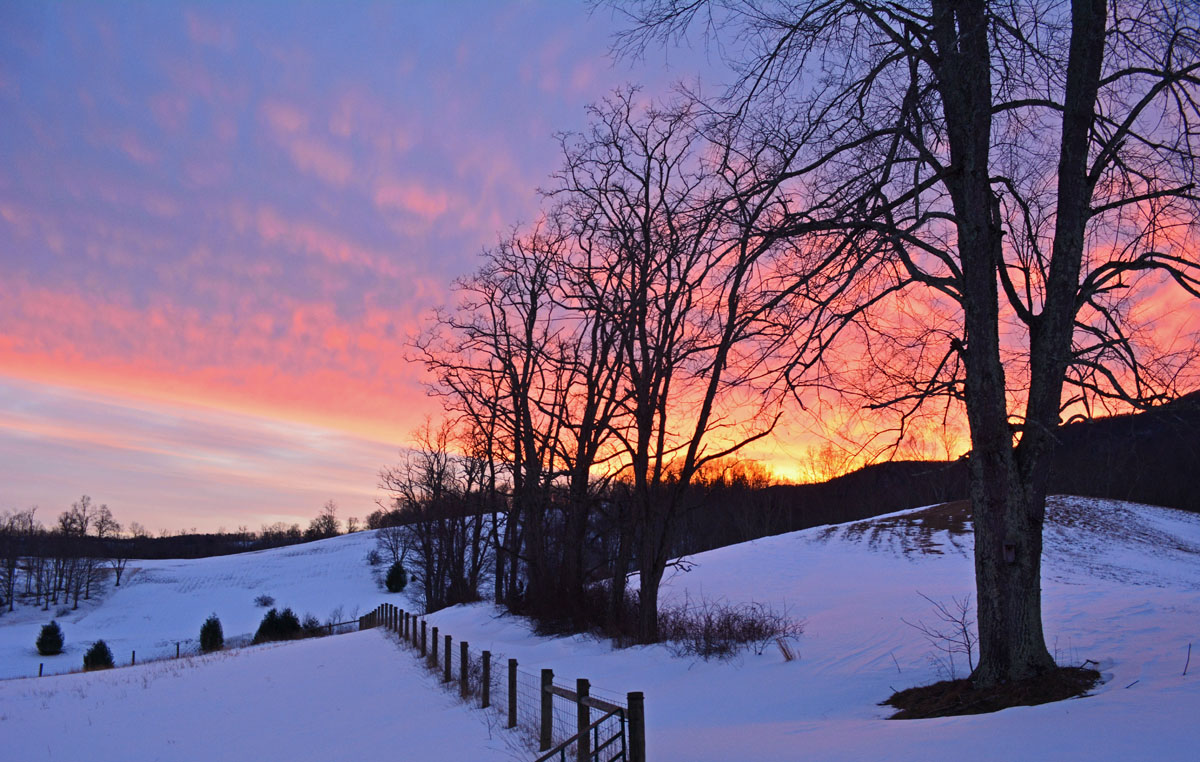 winter sunset